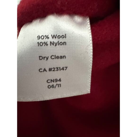 Talbots Women's Straight Pencil Skirt Size 10 Petite Red Wool Blend 10P - Picture 4 of 4